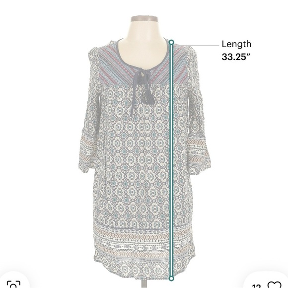 Flying Tomato Geometric Dress with Red and Blue Accents - Picture 4 of 4